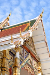 thai temple;Architecture of thai temple,wat phra si mahathat,bangkok city,thailand.