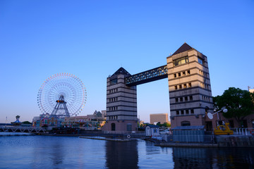 Obraz premium Minatomirai, Yokohama at dusk