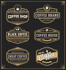 Set of vintage frame design for labels, banner, sticker and other design. Suitable for coffee, beverage, whiskey, beer and premium product. All type use free font.