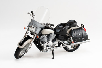 Fototapeta premium Toy motorbike isolated on white background