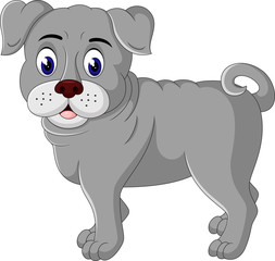 Illustration of  cute bulldog cartoon

