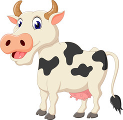 illustration of Cute cow cartoon 
