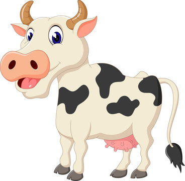 illustration of Cute cow cartoon 
