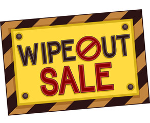 Wipe Out Sale Yellow Board