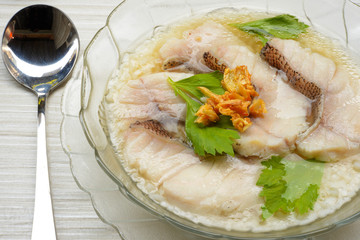 Fish porridge in Thai style
