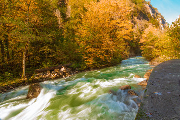 Stormy mountain river