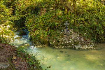 Stormy mountain river