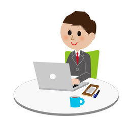 ビジネスマン　PC