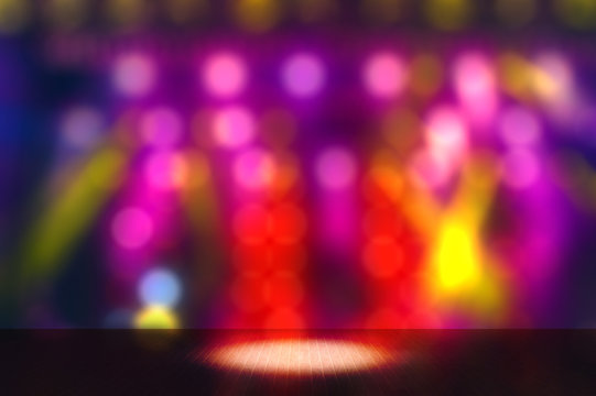 bokeh blurred silhouettes on the background scene illumination