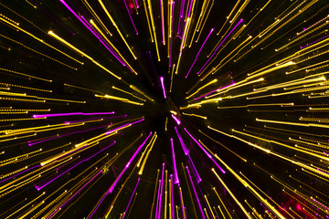 Lighting effects made  X'mas tree lights.