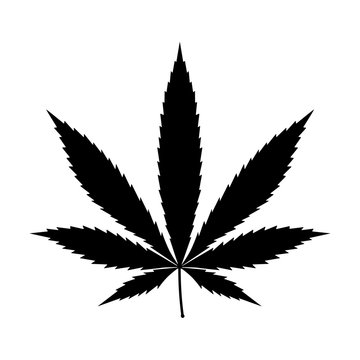 Cannabis (marijuana) Hemp Leaf Flat Icon For Apps And Websites