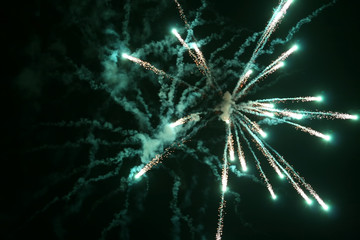 colorful fireworks in the night sky