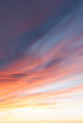 Sunset across New Mexico landscape from Sandia Peak, Albuquerque