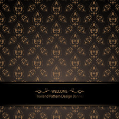 vector abstract background thai pattern design template banner