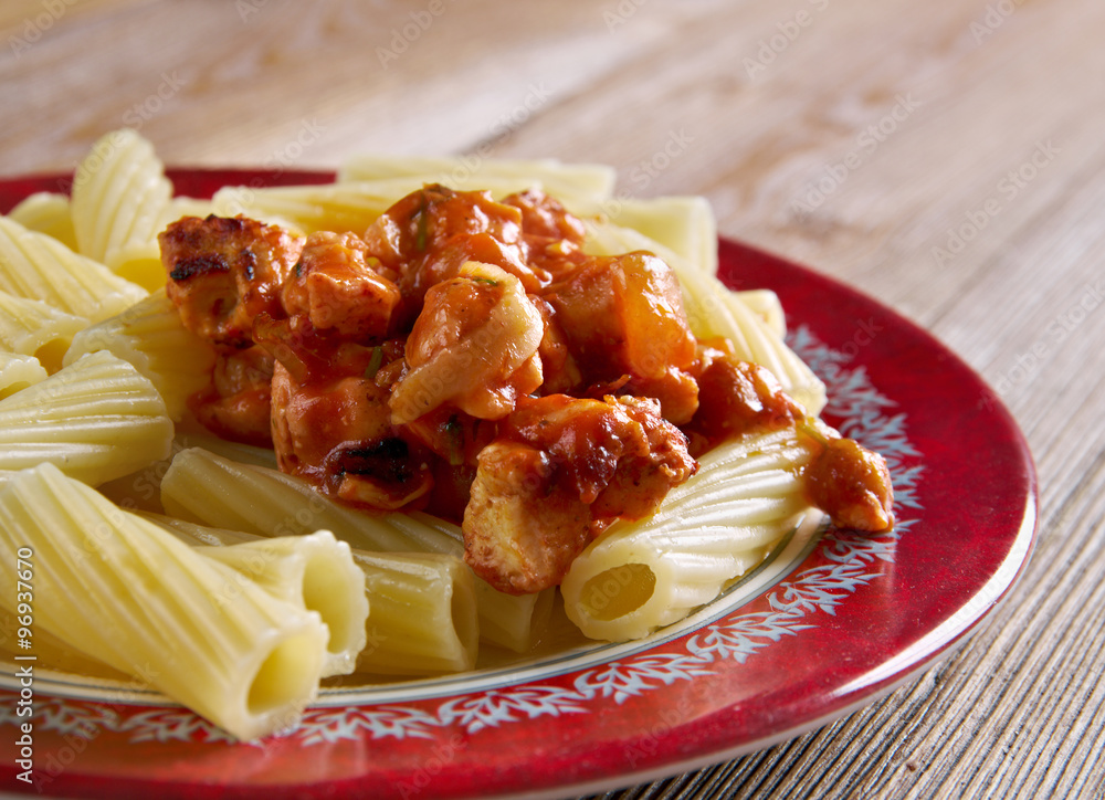 Canvas Prints Rigatoni with chicken