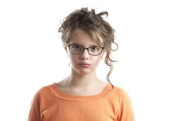 Portrait of a cute little girl..