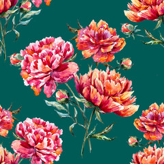 Watercolor floral pattern