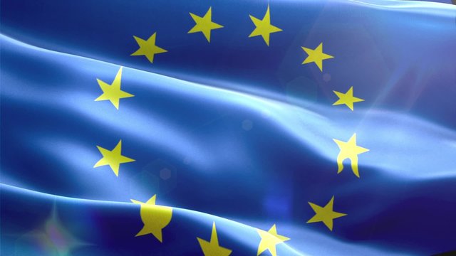 Animated 3D flag of European Union