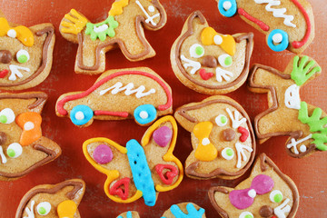 Traditional gingerbread cookies 
