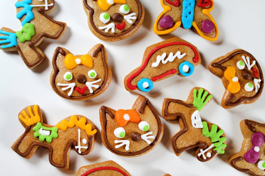 Traditional gingerbread cookies 
