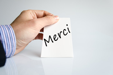 Merci text concept