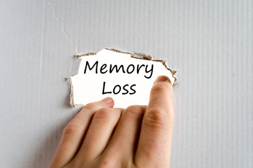 Memory loss text concept