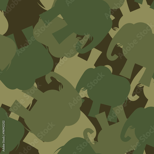 "Army Pattern elephant. Camo background of green elephant. Milita