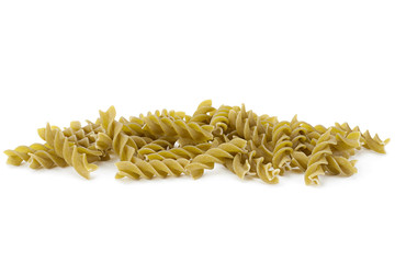 Green swirl dry pasta