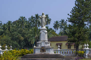 Fototapeta na wymiar Jesus Christ's statue, Old Goa, India