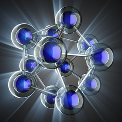 single atom scientific illustration