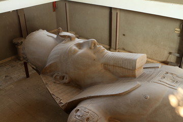 Ramses Statue in Memphis Ägypten
