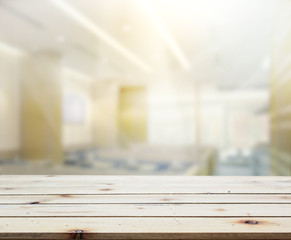 Table Top And Blur Interior of Background