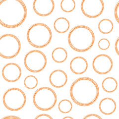 Orange Circles on White Background
