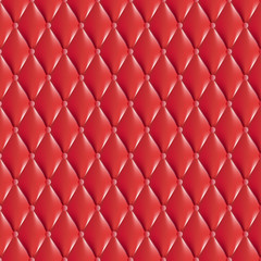 Vector Texture, Red antique style leather with rhombus. Classic white of retro wall, door, sofa or studio interior
