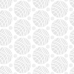 Fototapeta premium Striped Light Grey Spheres on White Background