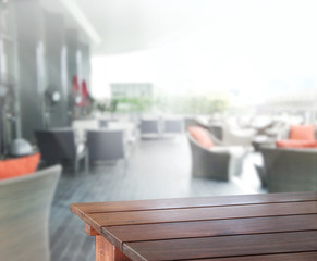Table Top And Blur Interior Background
