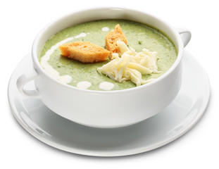 Cream soup of broccoli and cheese.