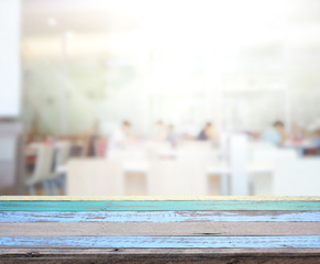 Table Top And Blur Interior of Background
