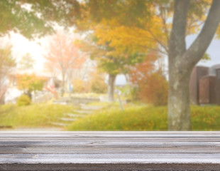 Table Top And Blur Nature of Background