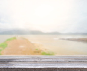 Table Top And Blur Nature of Background
