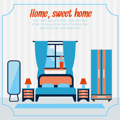 Fototapeta premium Bedroom with furniture