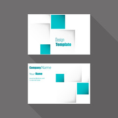 Business card with cubes vector background
