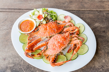 steam crab seafood