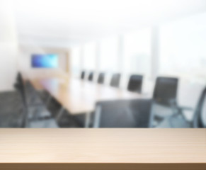 Table Top And Blur Office of Background