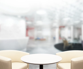 Table Top And Blur Office of Background