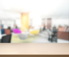 Table Top And Blur Office of Background