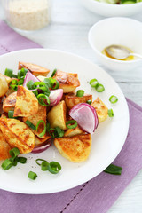 roasted potato with green onion