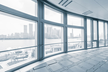 empty office room in modern office buildings