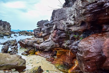 Beach at sunset at Phu Quoc island in Vietnam
