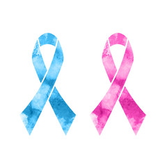 Pink and blue ribbons - 96951046